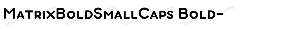 MatrixBoldSmallCaps Bold字体转换